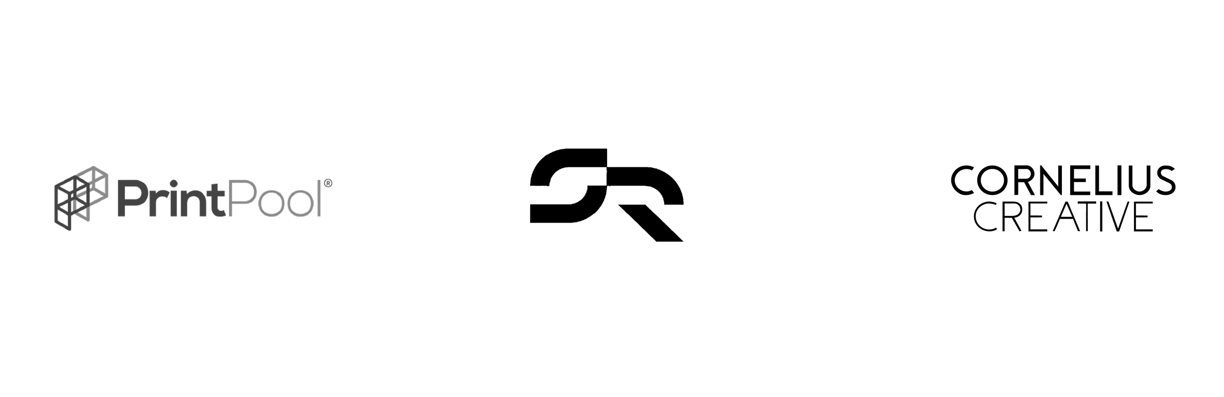 Black-and-white logo featuring PrintPool, a stylized geometric logo, and the words 'Social Report' with icons indicating social media metrics.