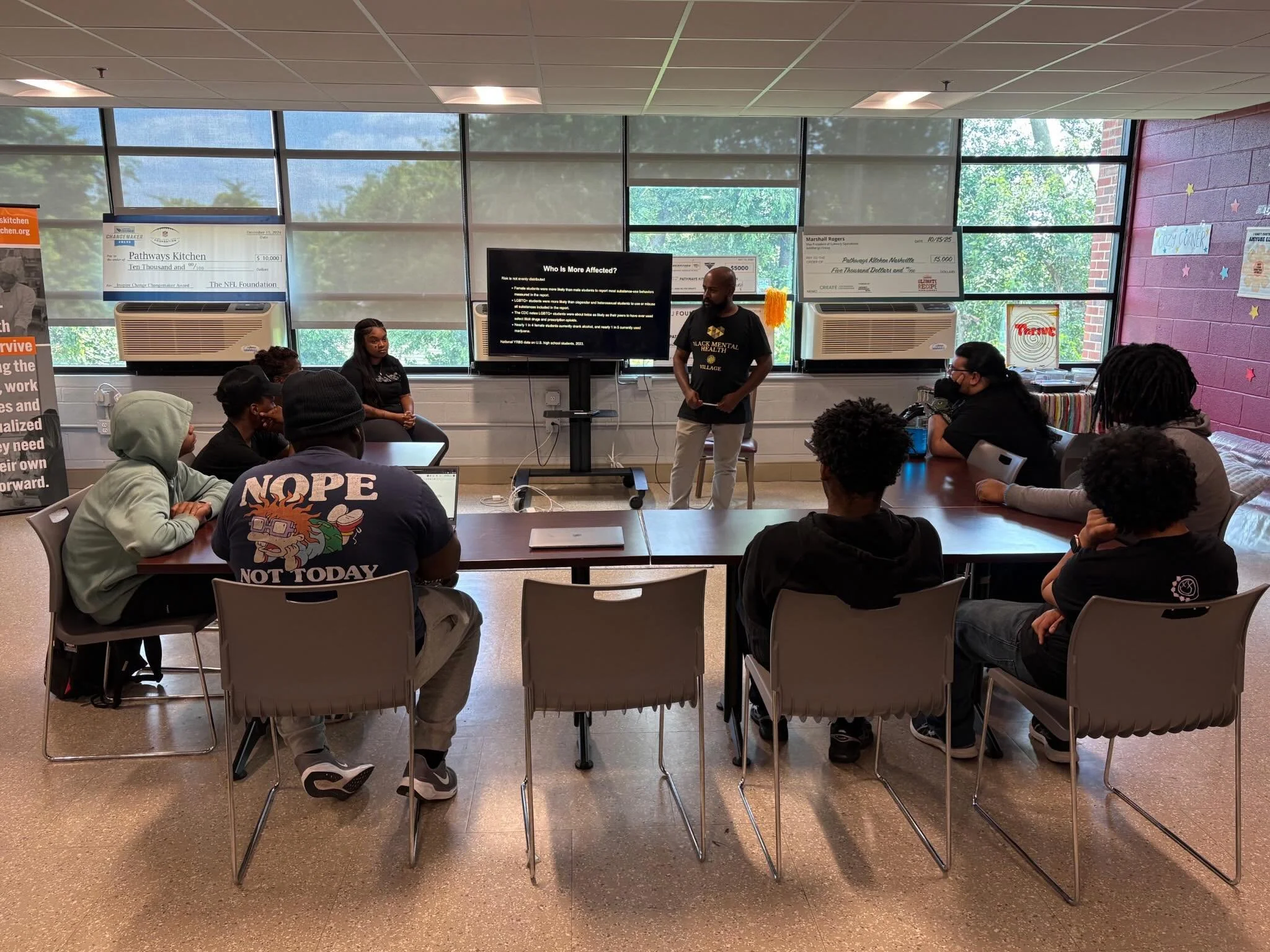 Shout out to @bmhvillage for joining us for today&rsquo;s enrichment workshop, sharing with our youth about substance abuse and harm reduction. Partners like these help us offer our young people a broad spectrum of education and support 🙏