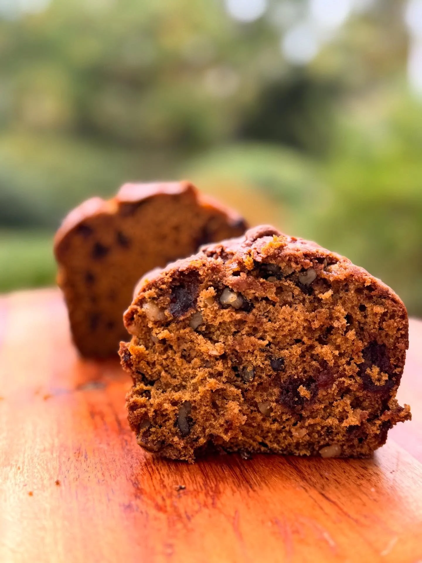 With nuts… and without. A little Taste of Oregon in Maine, our pumpkin date loaf. The Camp DeForest cafe is open for business and baking up a storm! ⛈️ 🍞 @campdeforestme #maine #vacationland #happyplace #hotel #camp #glamping #retro