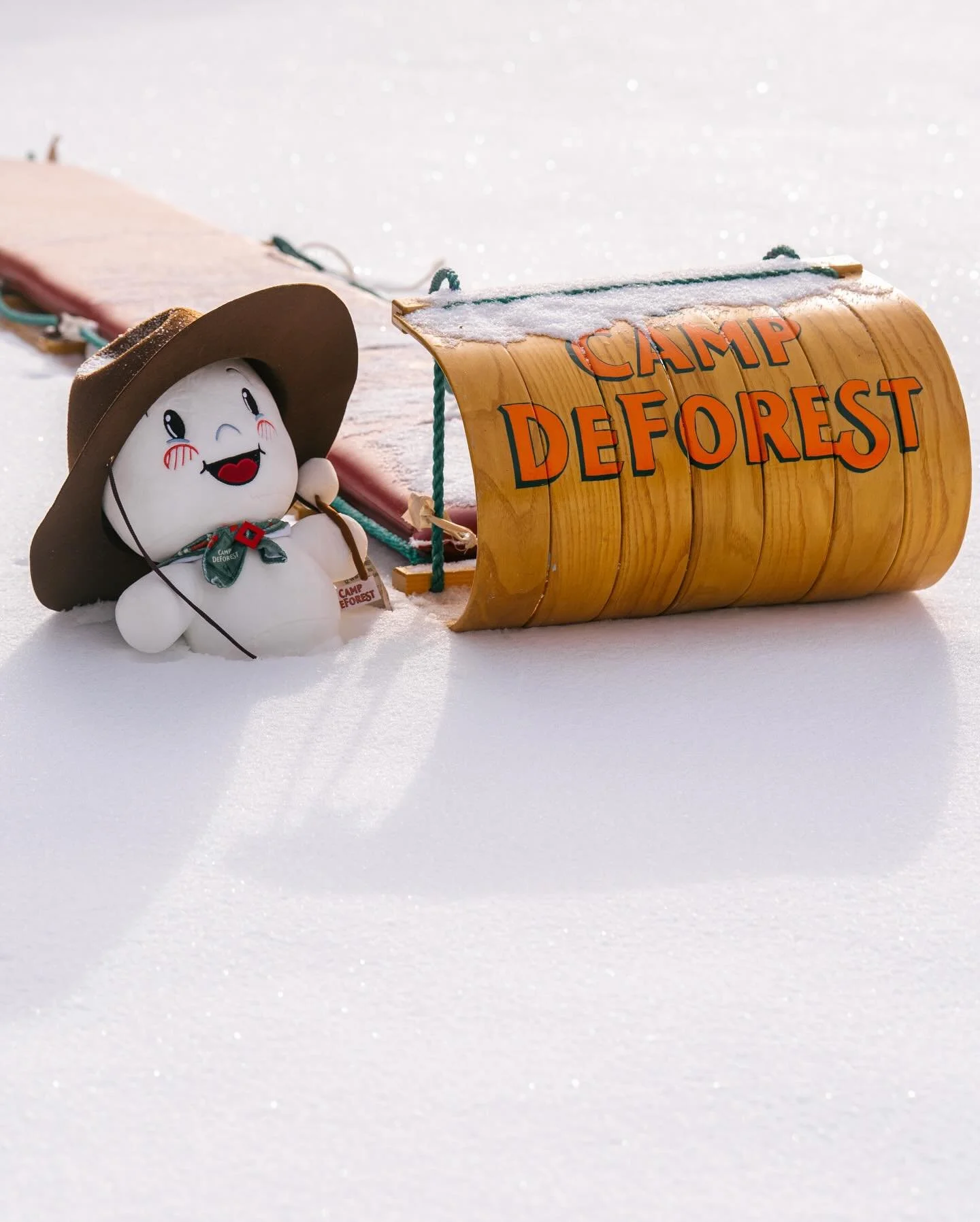 From the chutes to camp 🛷❄️ Camden Tobogganing Championship ➡️ Camp DeForest. #maine #camdentobaggennationals #vacationland #happyplace #camplife
