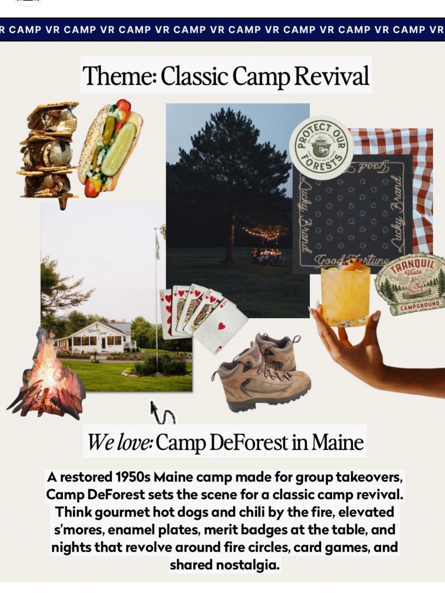 Thanks to @thevenuereport for the fun shout out! We feel seen! 🫶🎯#camp #maine #vacationland #happyplace #summer2026