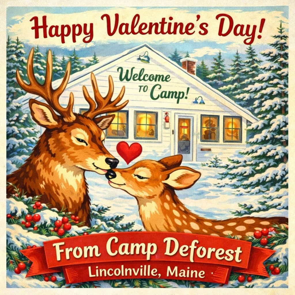 Happy Valentine&rsquo;s Day to all the lovers out there! @campdeforestme #camp #happyplace #maine #vacationland