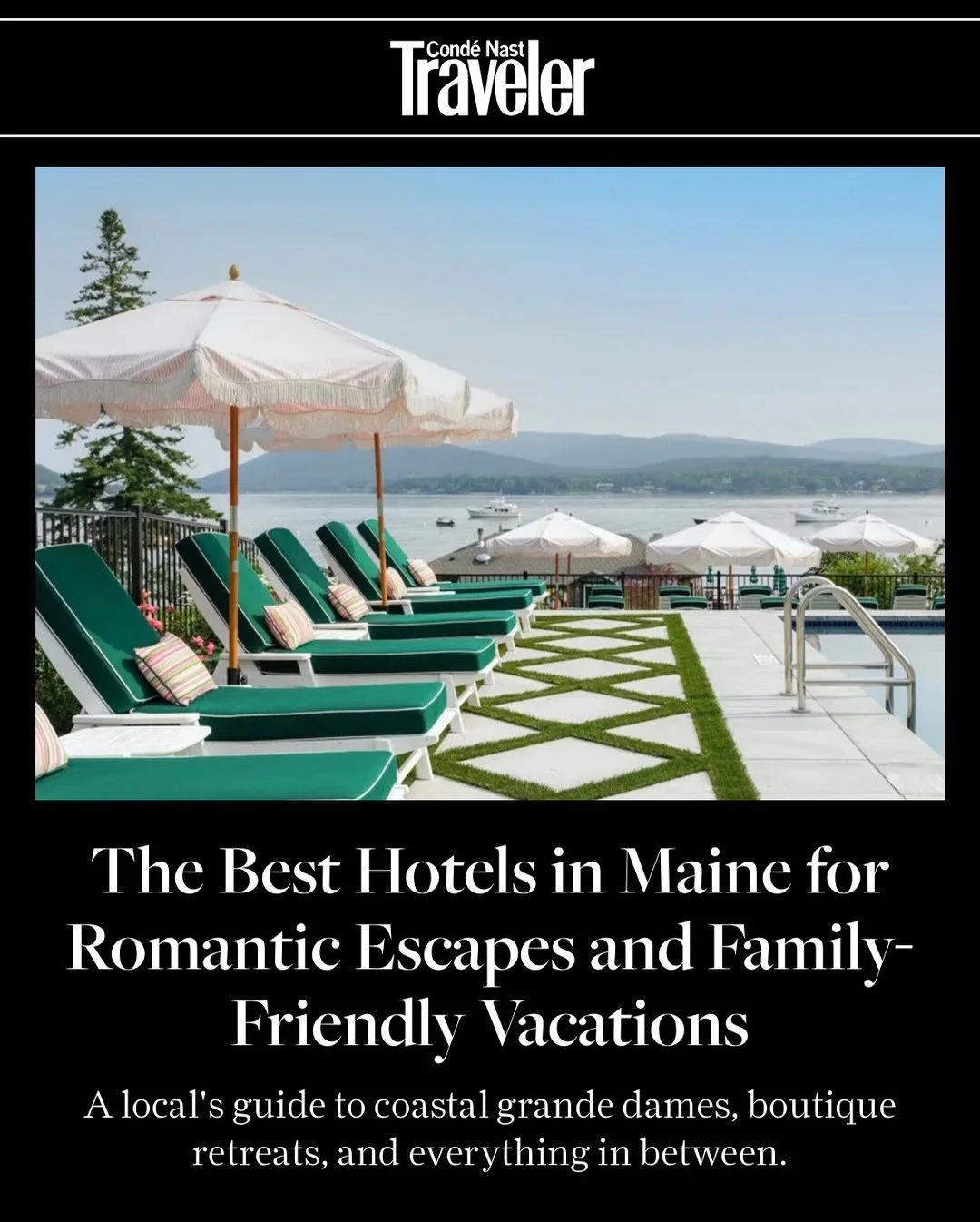 Feeling incredibly grateful to be featured in Cond&eacute; Nast Traveller. From a small camp in Maine to the pages of an iconic publication &mdash; we don&rsquo;t take that lightly. Thank you for recognizing what we&rsquo;re creating here in the wood