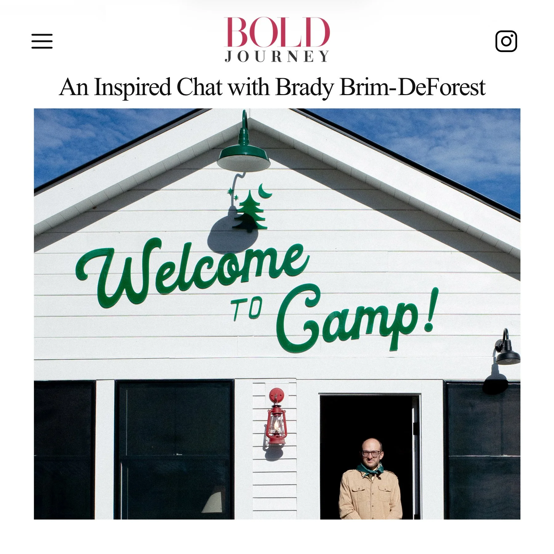 An Inspired Chat with Brim-DeForest of Camp DeForest