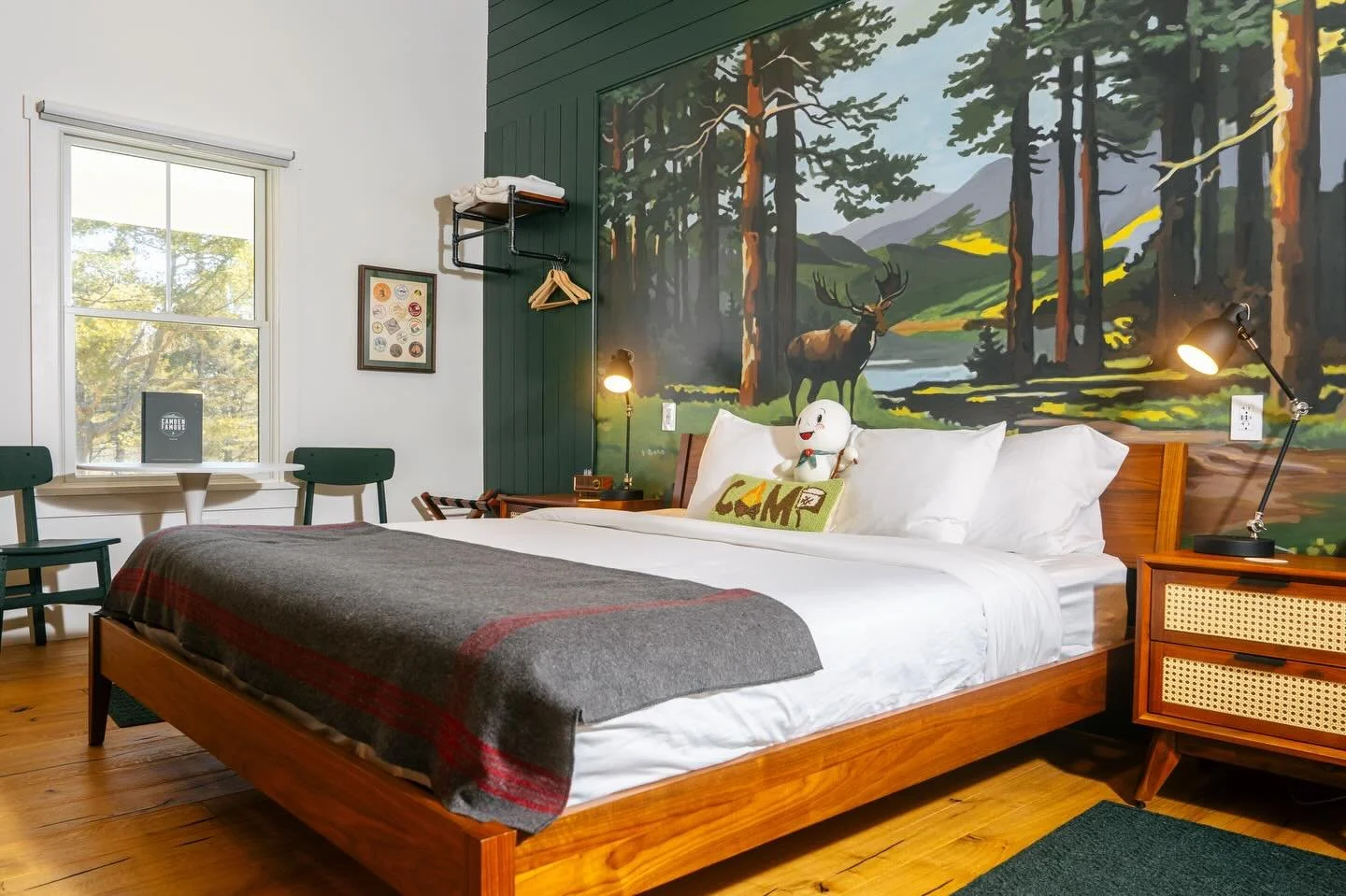 &ldquo;Service is black and white. Hospitality is color.&rdquo; &mdash; Will Guidara 🏆🦌🍁🌲🪶🪺 Come check out our color story! @campdeforestme #camp #hotel #happyplace #summer2026 #art