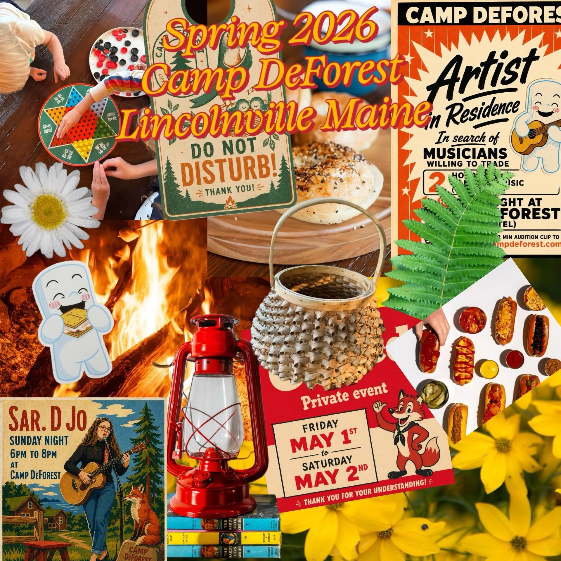 Spring is in full swing! This is what we live for, the seasons only get better from here. ☀️💛 🌼 @campdeforestme @happytrailsmaine @lanternbar #happyplace #vacationland #maine #spring2026 #USA