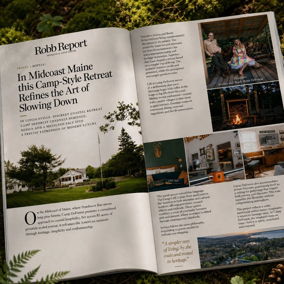 A little camp in coastal Maine somehow ended up in @robbreportmonaco &mdash; we&rsquo;ll take it!

Thanks to everyone who&rsquo;s come to stay, sit by the fire, drink coffee a little too slowly, and help turn this old camp into something special. 🌲
