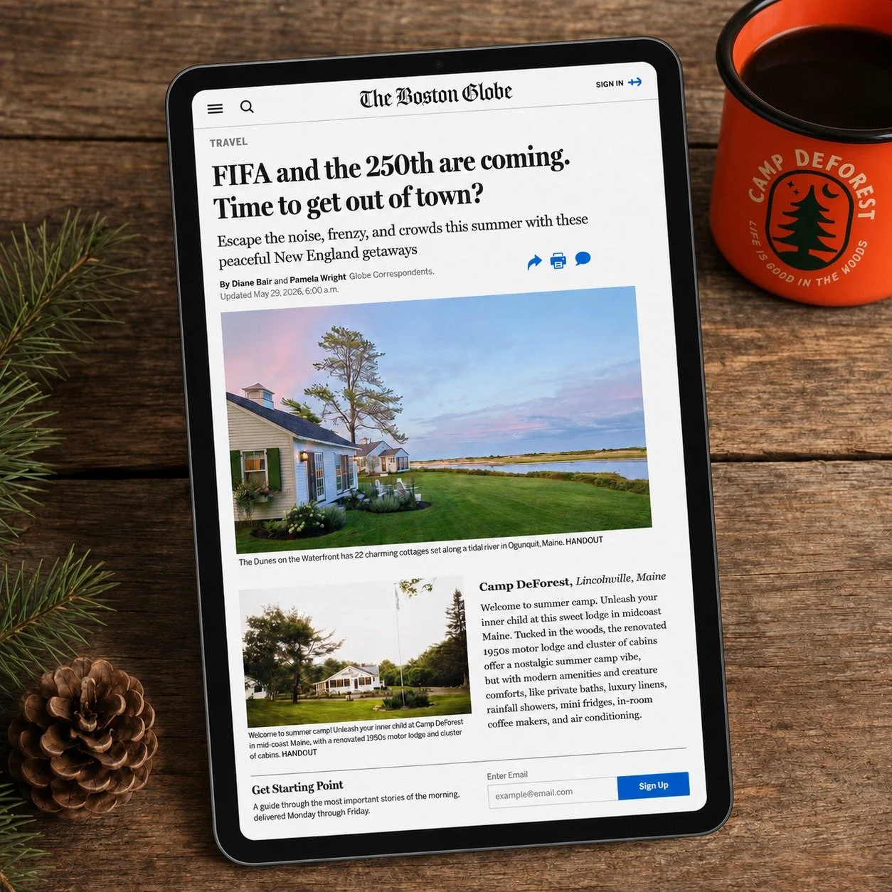 Big news from the woods 🌲

Camp DeForest was featured in the Boston Globe (@bostonglobe) as one of New England&rsquo;s peaceful summer getaways &mdash; and we couldn&rsquo;t be more honored.

With Boston gearing up for a busy summer of FIFA World Cu