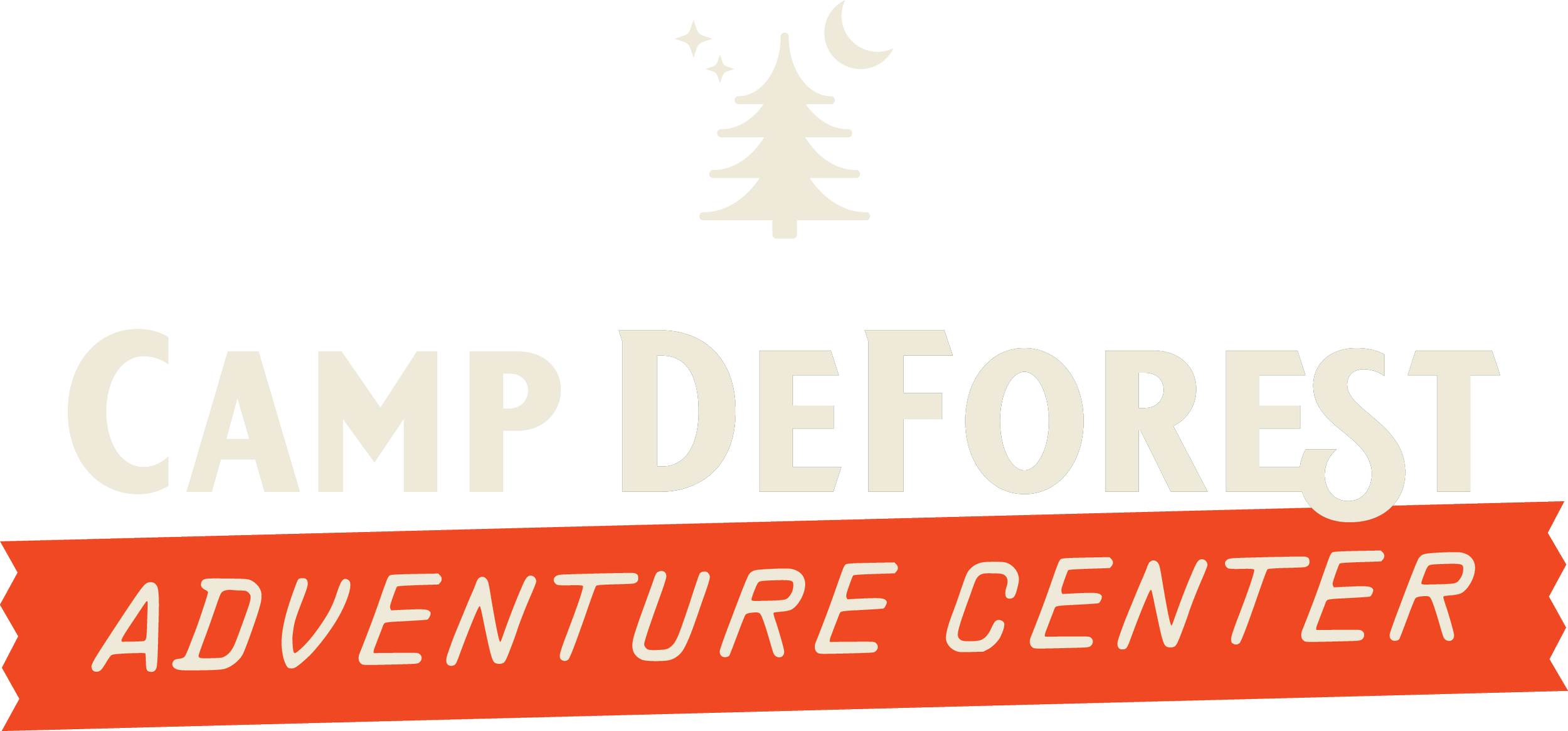 Logo for the Camp DeForest Adventure Center in Northport, Maine