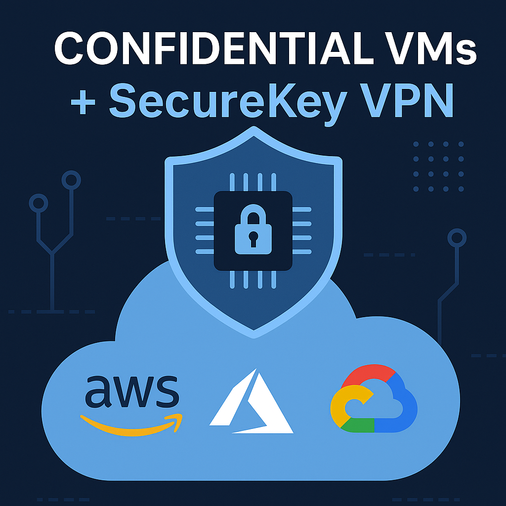 Confidential VMs plus SecureKey VPN supported in AWS, Azure, and Google Cloud