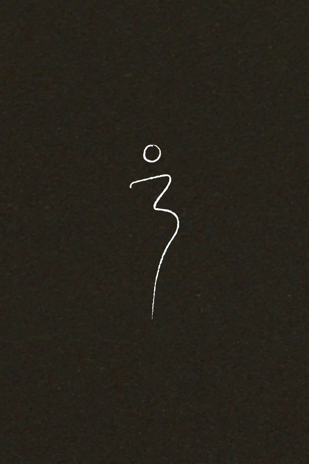 Logo for Zara Nuekom Holistic Psychotherapy - white pencil line drawing style abstract letter z or the female silhouette on a dark brown background.