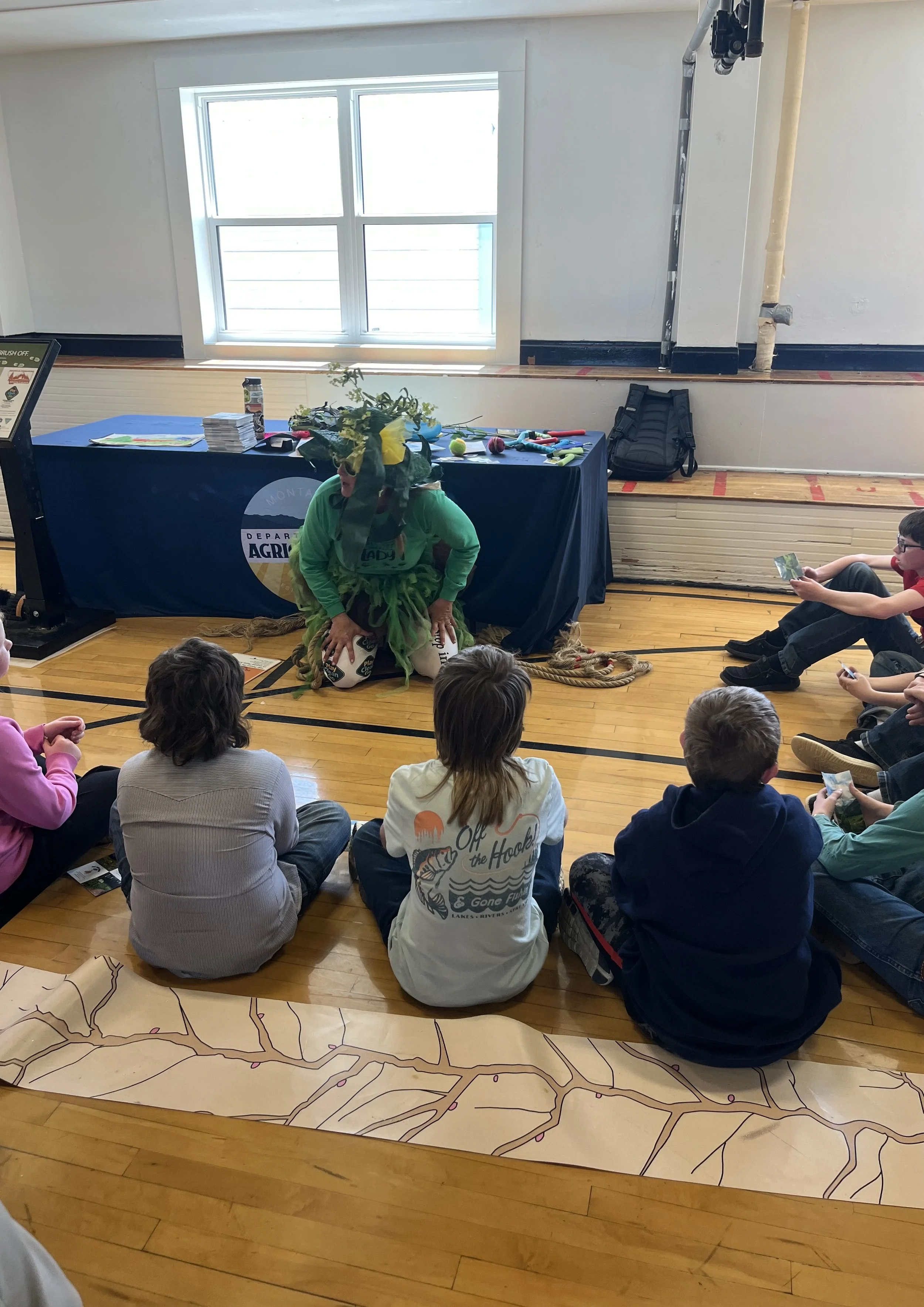 2026 Conservation & Ag Kids Day Event - Megan Hoyer of Montana Department of Agriculture presenting to the kids on Noxious Weeds 