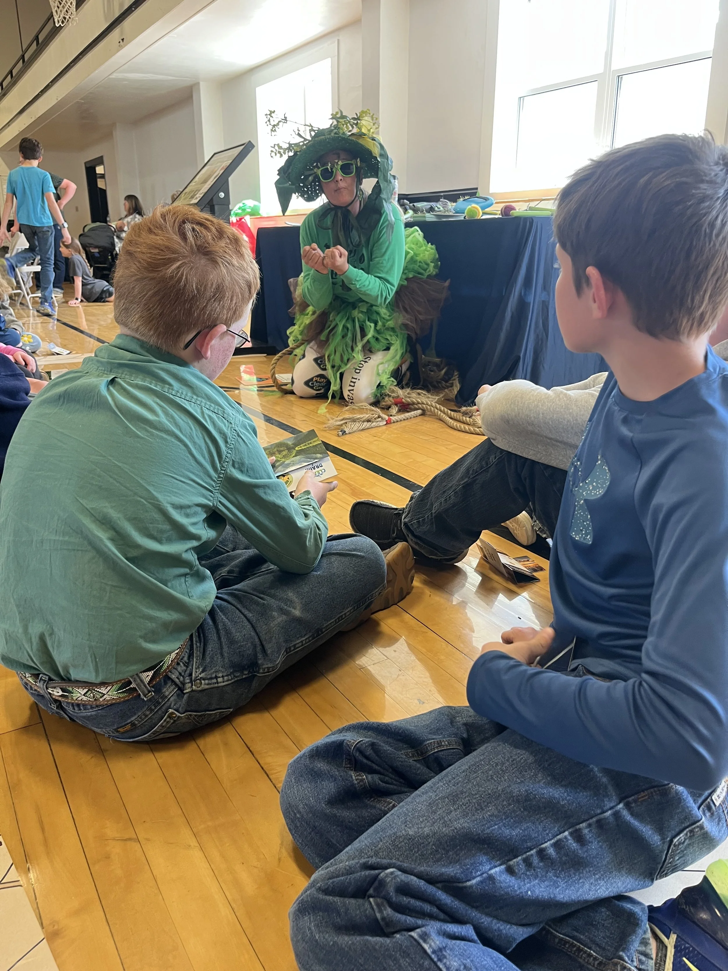 2026 Conservation & Ag Kids Day Event - Megan Hoyer of Montana Department of Agriculture presenting to the kids on Noxious Weeds 