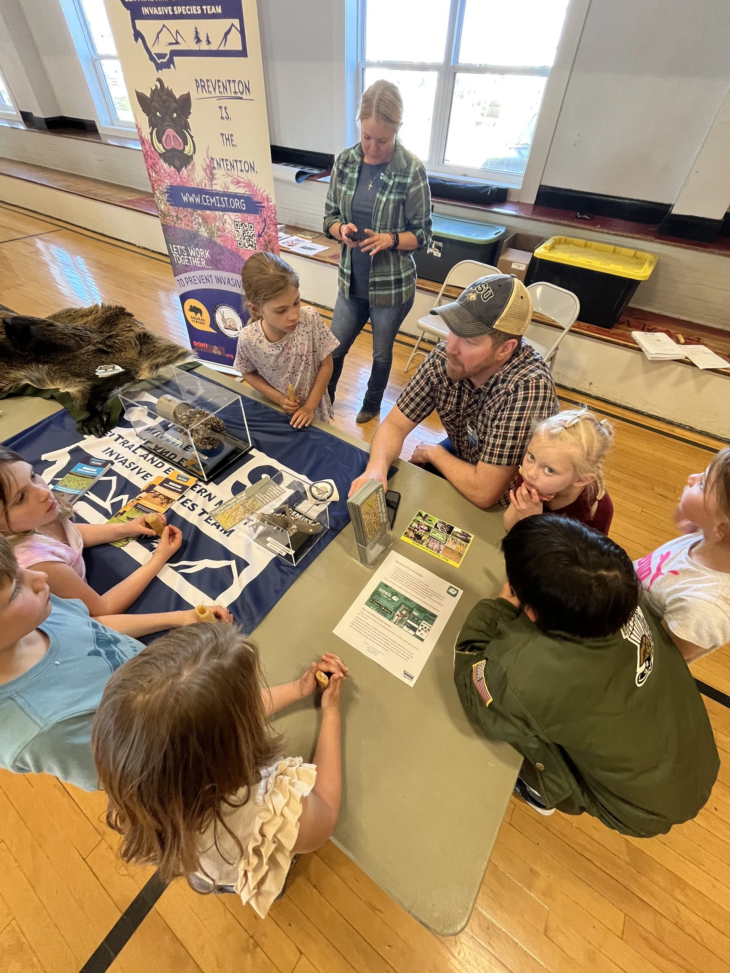 2026 Conservation & Ag Kids Day Event - Brent Smith of CEMIST teaching the kids about Feral Pigs 