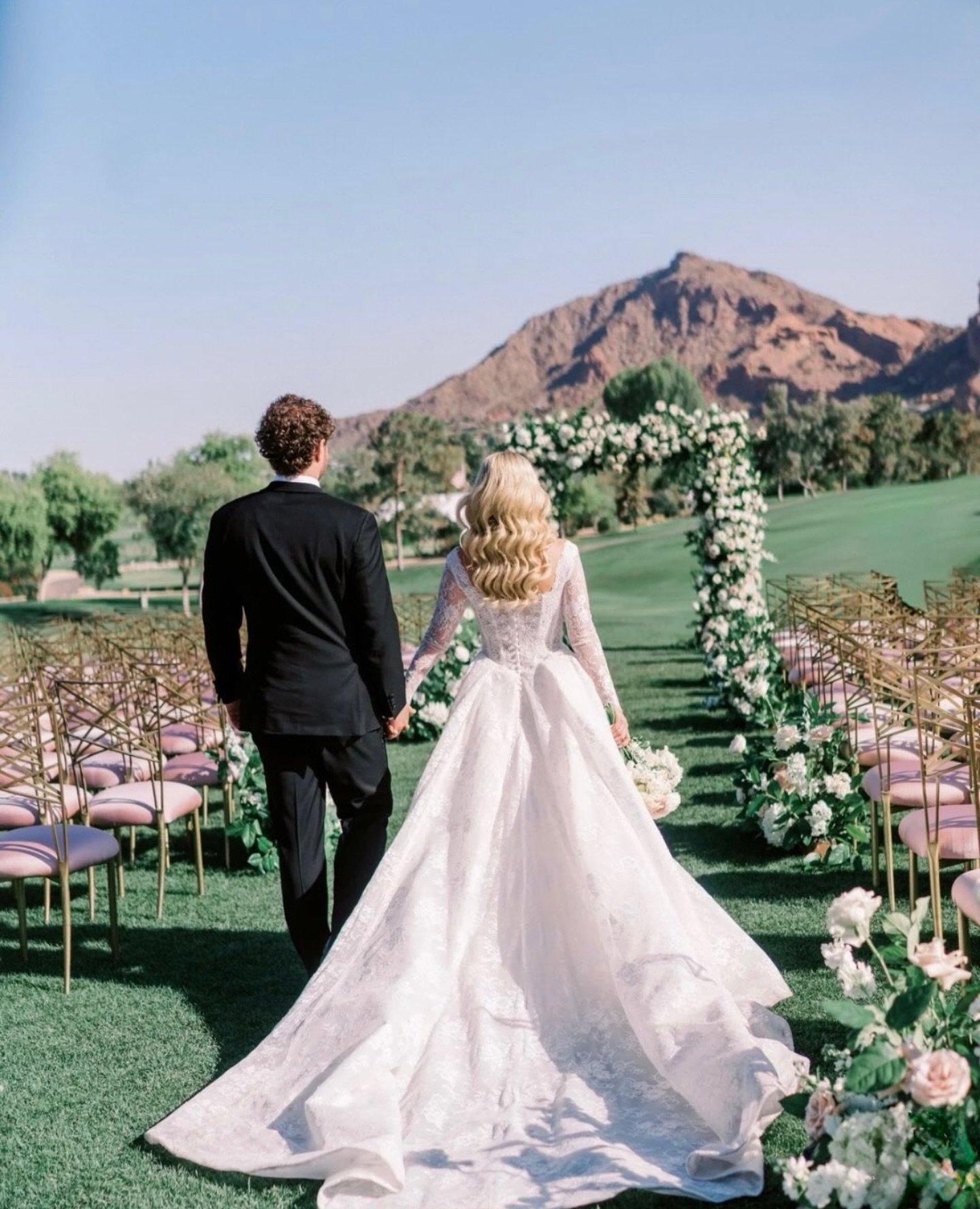 Walking into forever together 🤍

Bride: @beccarhoover 
Planning and Design: @imoni_events 
Lead Planner: @sarrahgaboury 
Venue: @paradisevalleycountryclub 
Floral Designer: @carteblanchedesign 
Photography: @maryclaire_photography 
Videography: @the
