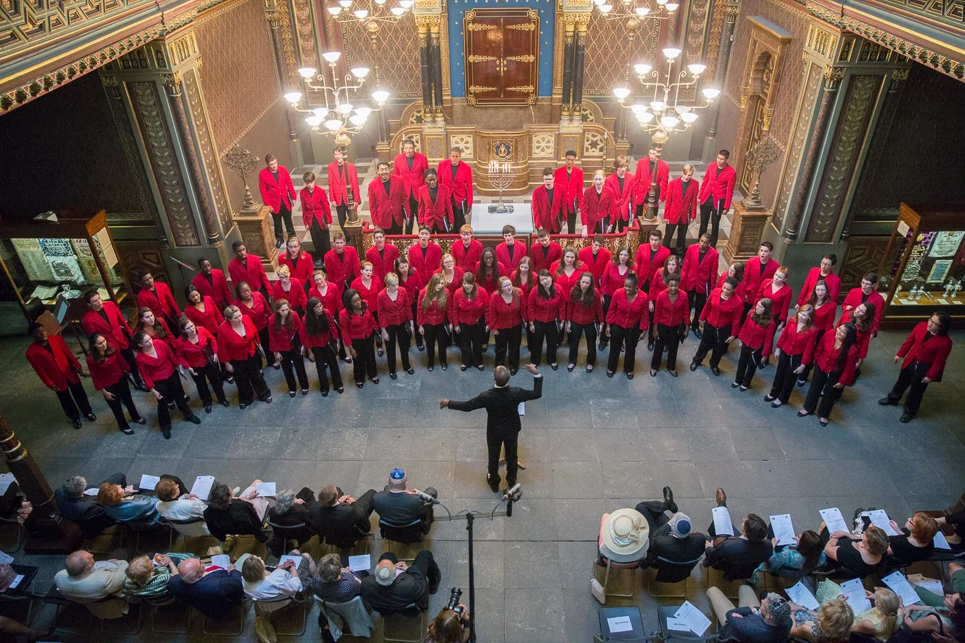 Boston Children's Chorus premiered three TMF LiberArte Commissions at Prague's Spanish Synagogue