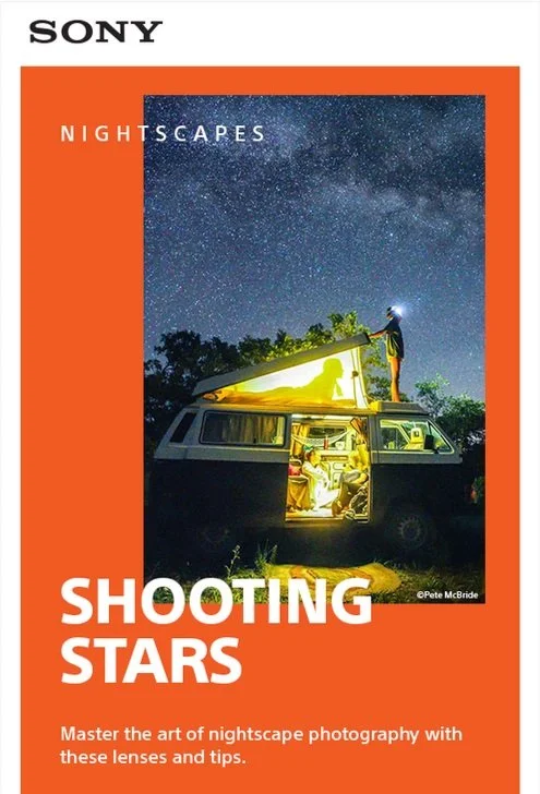 Sony Lens Newsletter | Monthly Email Series