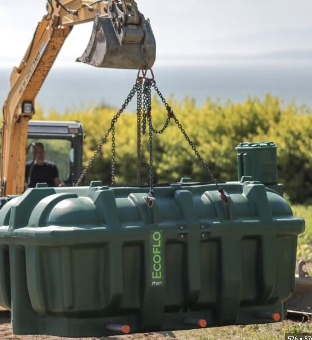 Septic system, sand mound construction near Indian Lake, PA.