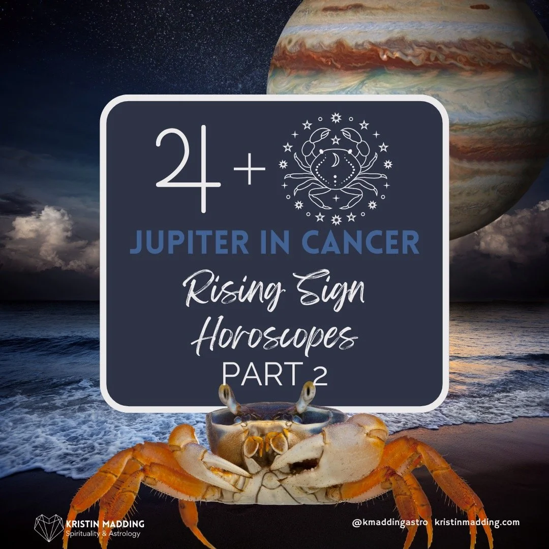 🌊✨ Jupiter in Cancer Rising Sign Horoscopes &ndash; Part 2 ✨🌊
With Jupiter entering Cancer this week, I have channeled predictions for each rising sign. These horoscopes are metaphorical visions. The symbols and stories are not meant to be taken li