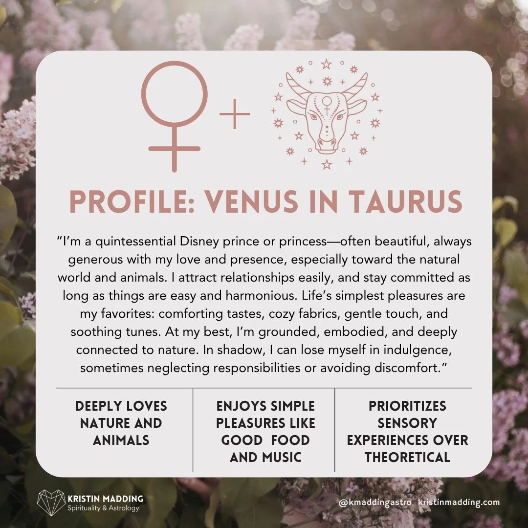 Venus moves into Taurus tomorrow, bringing steady, sensual, cozy vibes to love, money, and pleasure. This is a time to slow down and enjoy the simple things&mdash;think soft touches, good food, loyal love, and a deep connection to the natural world.
