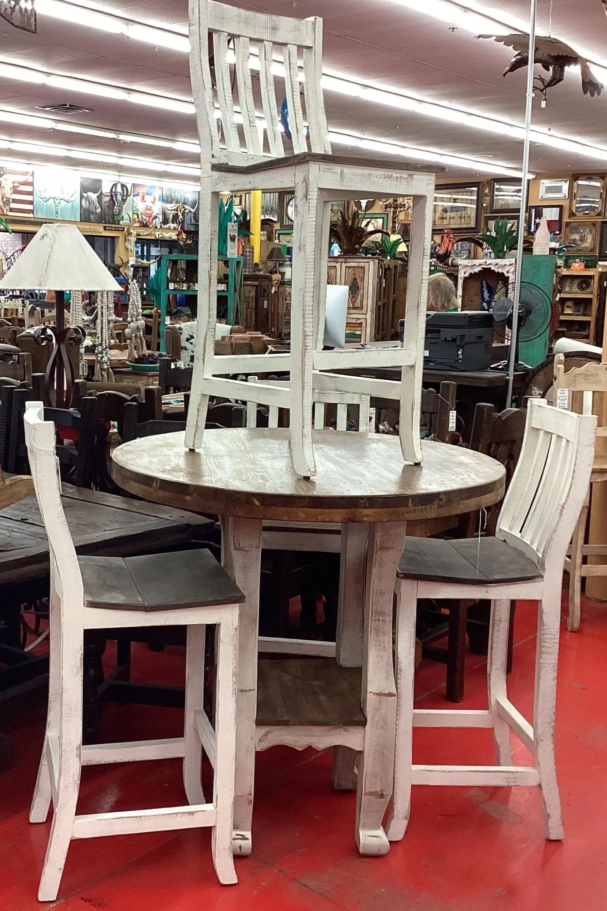 White Wash Bistro Set