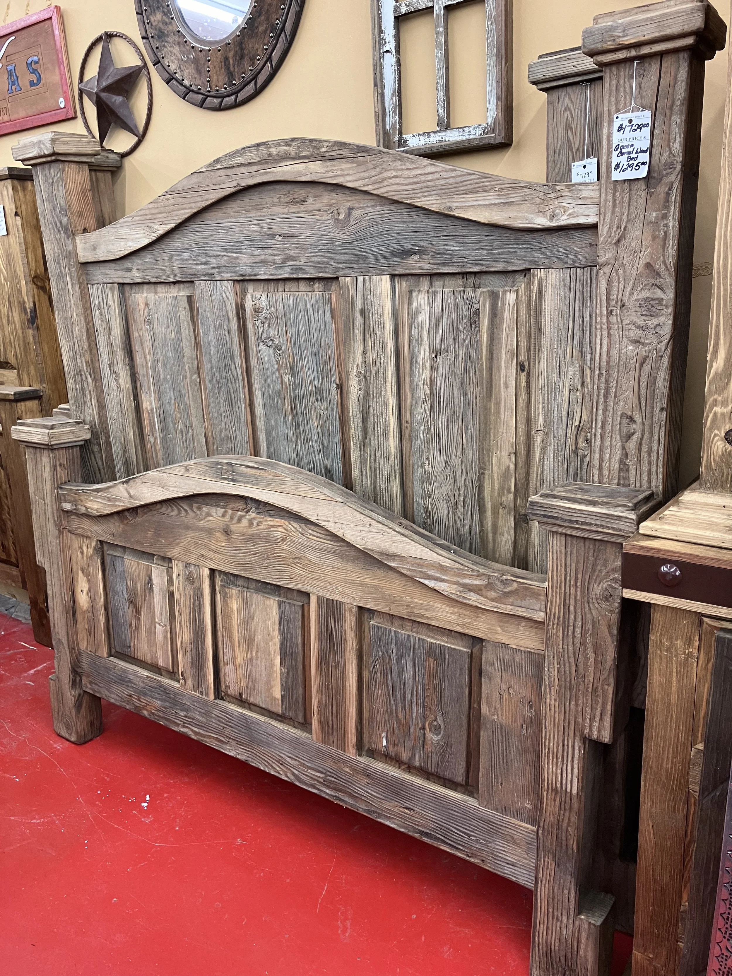 Queen Corral Wood Headboard and Footboard
