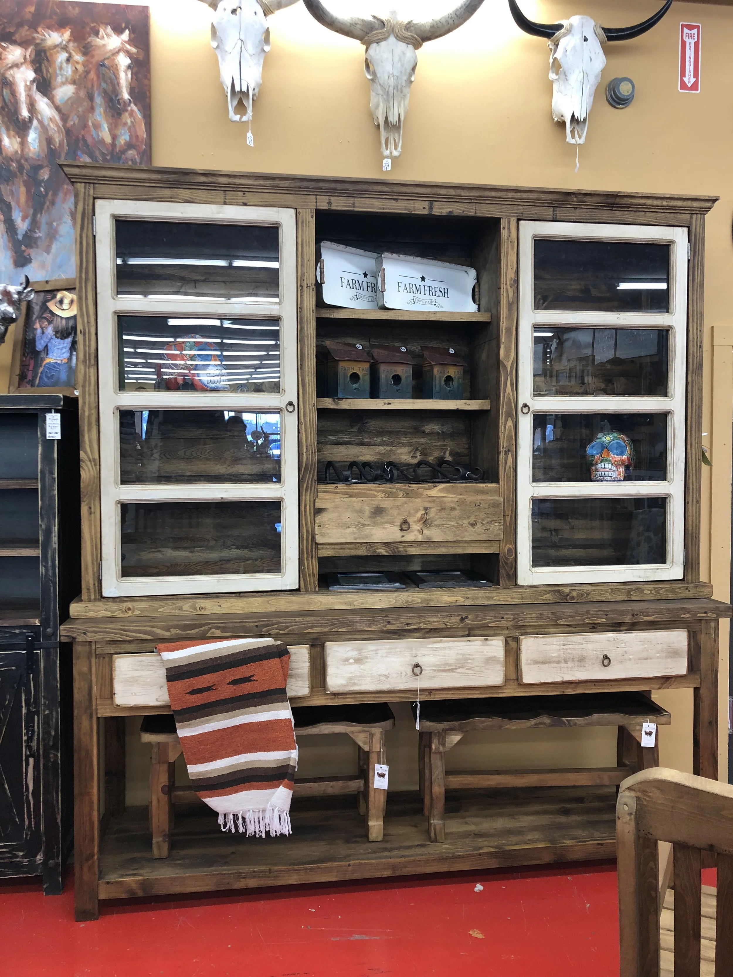 Weatherford hutch with White Wash 
