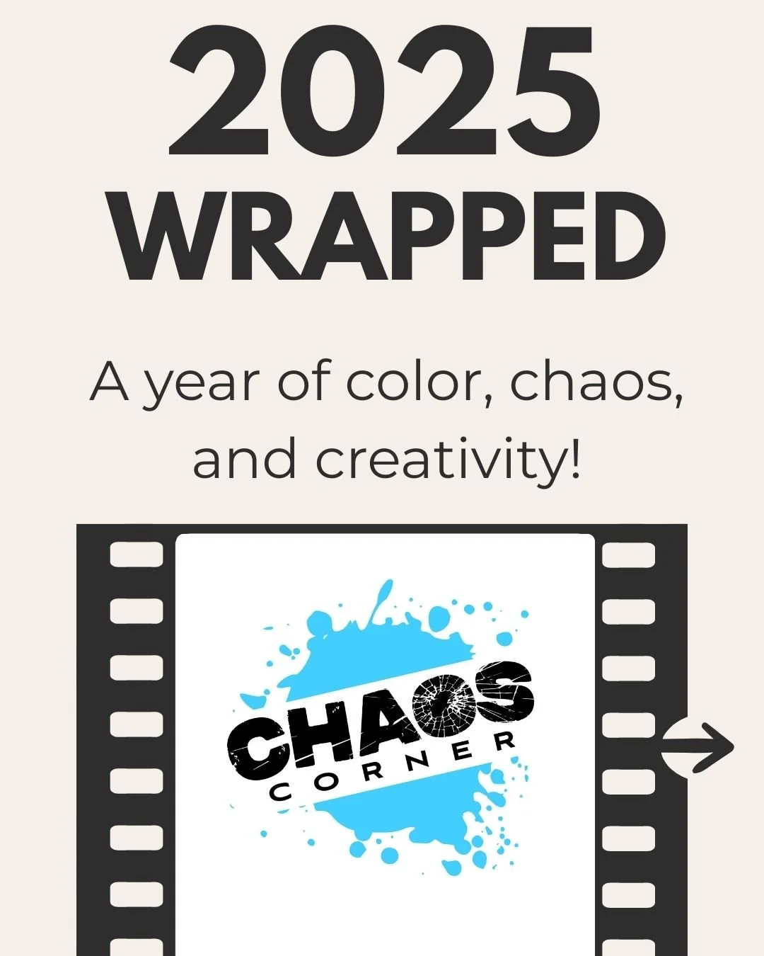 Chaos Corner 2025 Wrapped 🎨💥

The real story of this year? A whole lot of learning, laughing, building, splattering, and showing up &mdash; even when the wind tried to send our tent to Oz.

Thank you for every like, share, booking, comment, and mom
