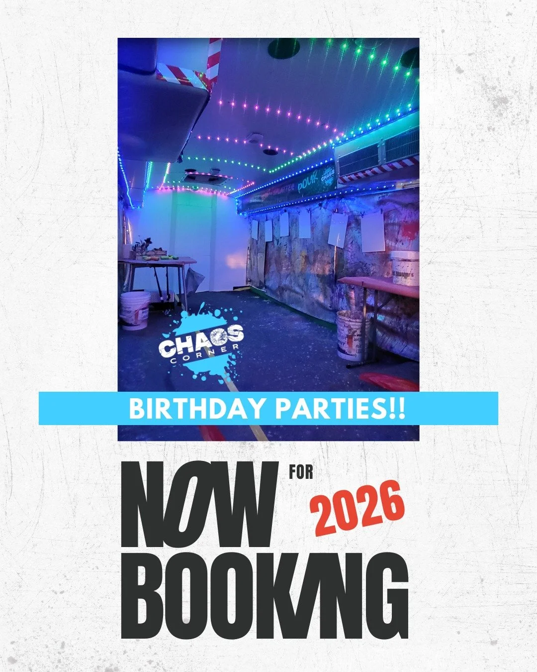 🎂 Birthday Parties Are Officially Booking!

Looking for something fun, creative, and totally different? The Splatter Studio Bus brings the mess, the memories, and the magic.

📩 DM us
📧 Email us contact@chaoscornerva.com
📞 Or call us today to disc