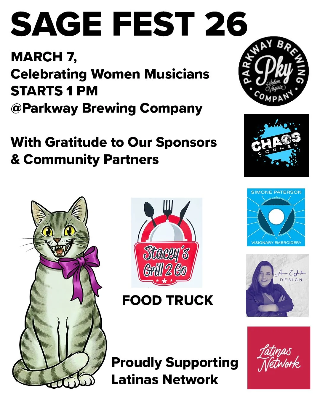 We&rsquo;re proud to be a Community Partner for Sage Fest &mdash; a celebration of women in music 🎶💛 @parkwaybrewsalem 

Join Chaos Corner from 1&ndash;5 PM for hydro dip body art 💧🎨 &mdash; bold, wearable, and completely unique.

Then stick arou