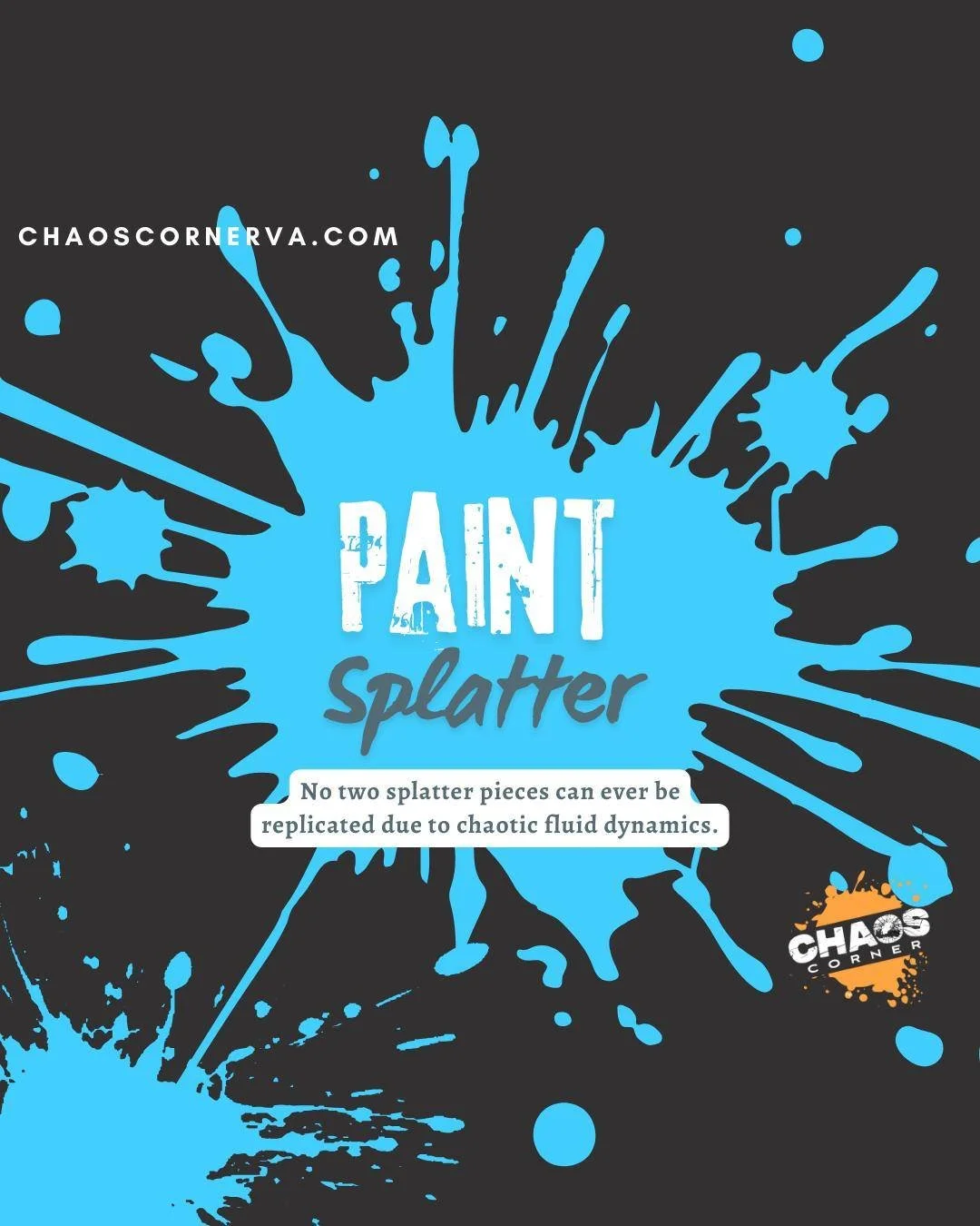 Splatter art can never be perfectly replicated.

The science of fluid dynamics makes every drop move in a completely unique way.

Fresh season. Fresh creations. Happy Spring!