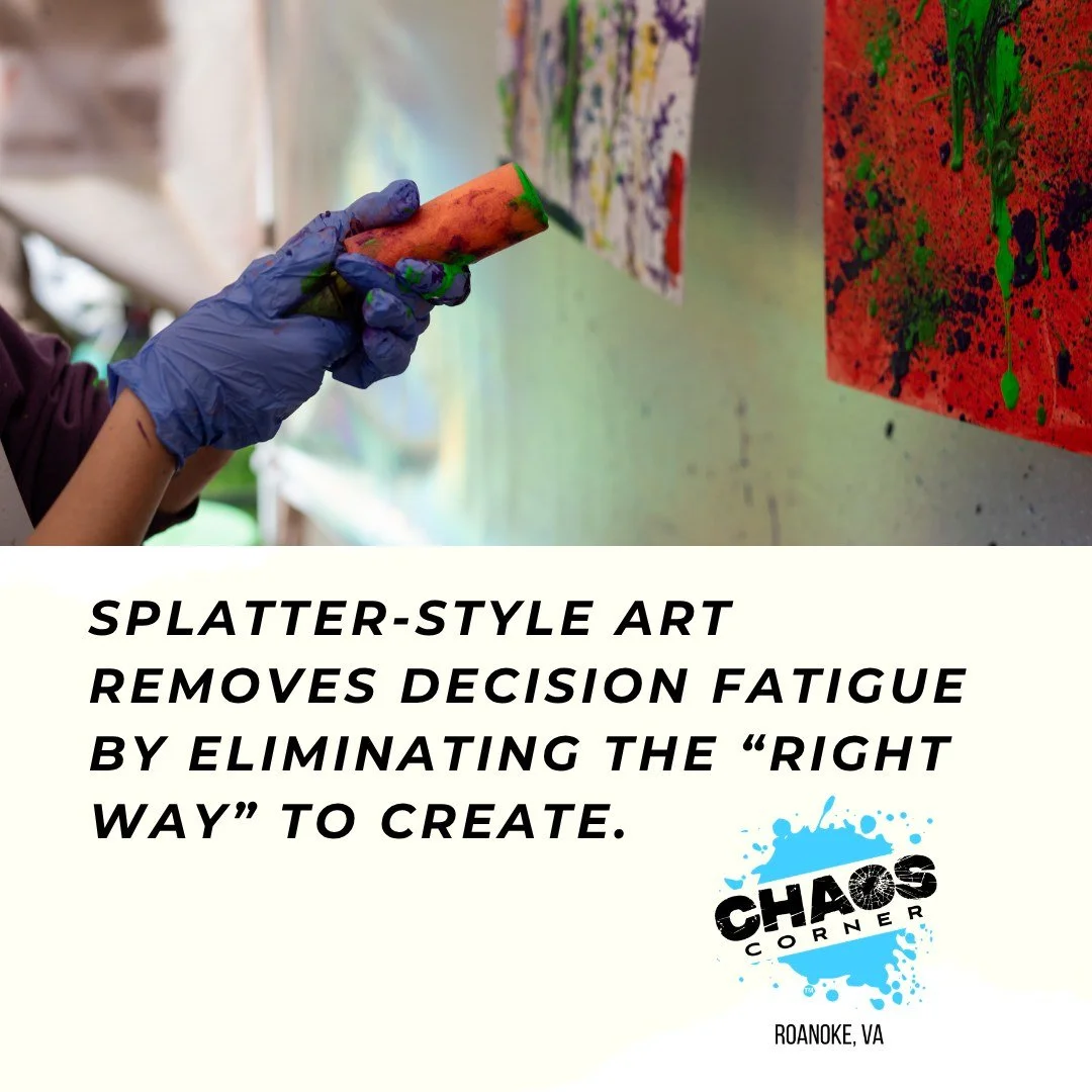 Sometimes the easiest way to start creating is to stop overthinking and just splatter.