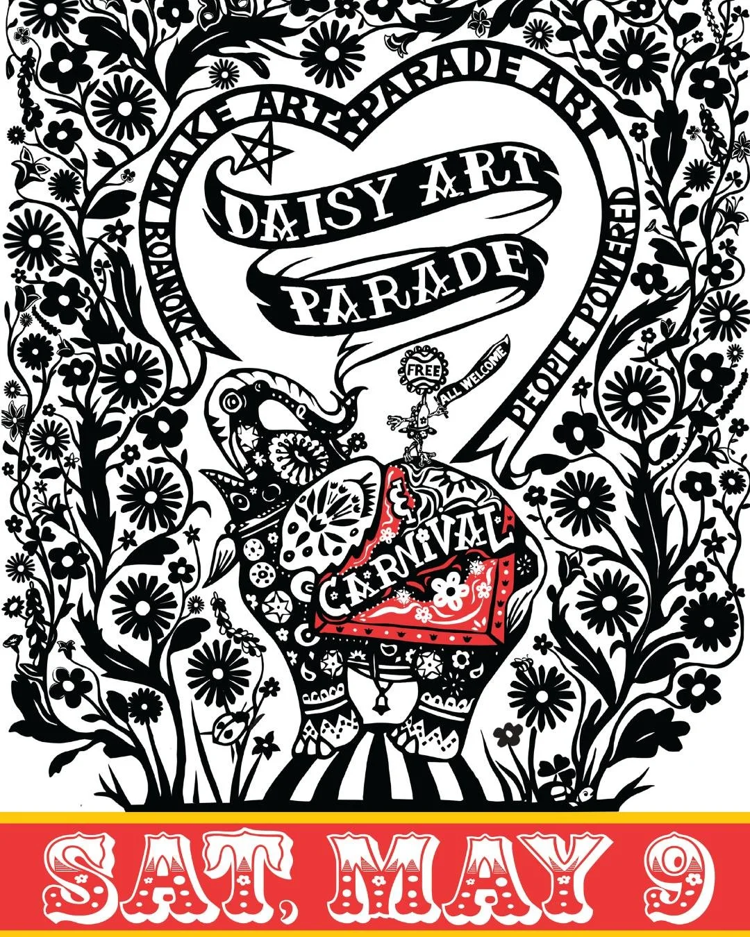 Looking forward to a day full of creativity in our community!

We will be part of the carnival experience and cannot wait to see all the amazing parade participants!
@daisyartparade