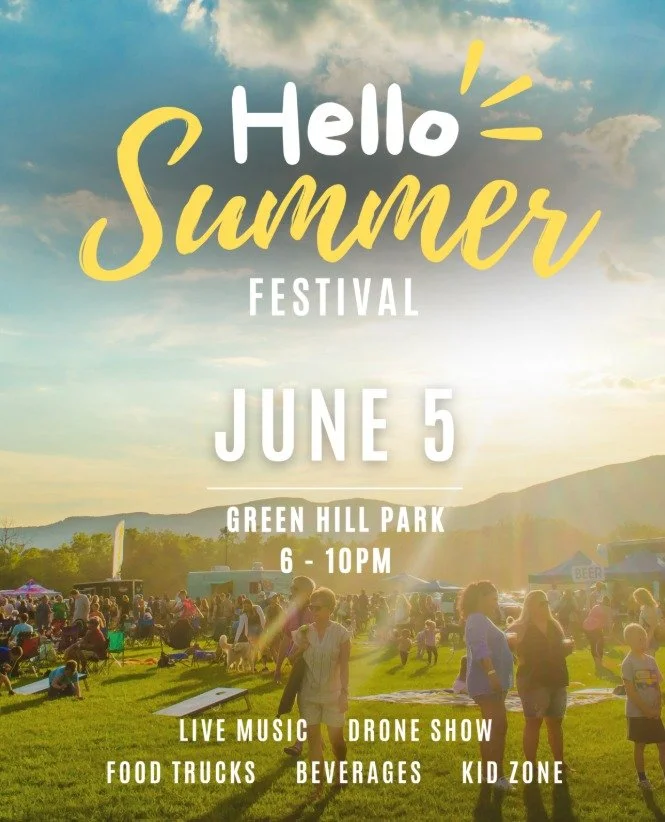 🌞 We&rsquo;re kicking off summer at the Hello Summer Festival! 🎨💥

Join us on June 5th at Green Hill Park with for an evening of food fun and nighttime  creativity.

We&rsquo;ll be there with our hydro dip body art&mdash;stop by, say hi, and get d