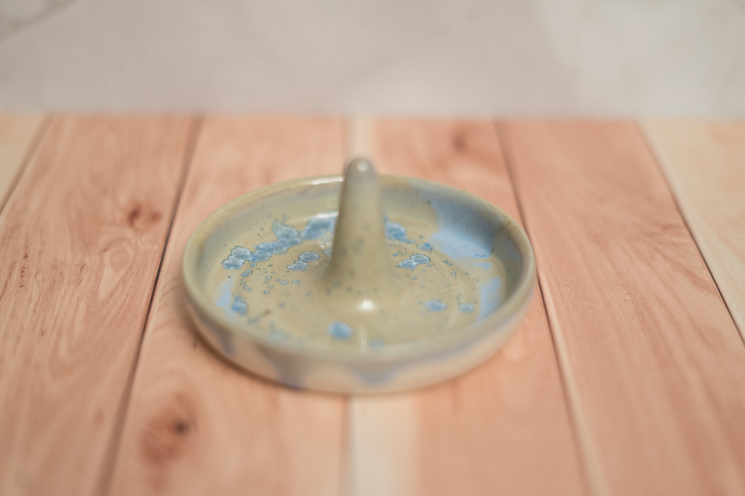 Blue Snowflake Ring Dish
