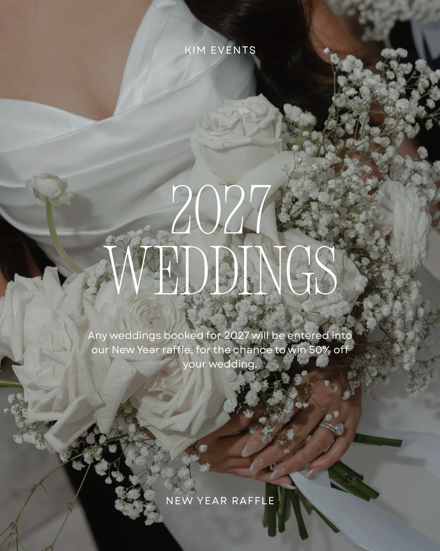 2027 is filling up and we wanted to start the new year with something special. Book your wedding with us and you&rsquo;ll be entered for a chance to win 50% off. Your dream day, at half the price. Tell your family and friends! 

#houstonweddings #wed