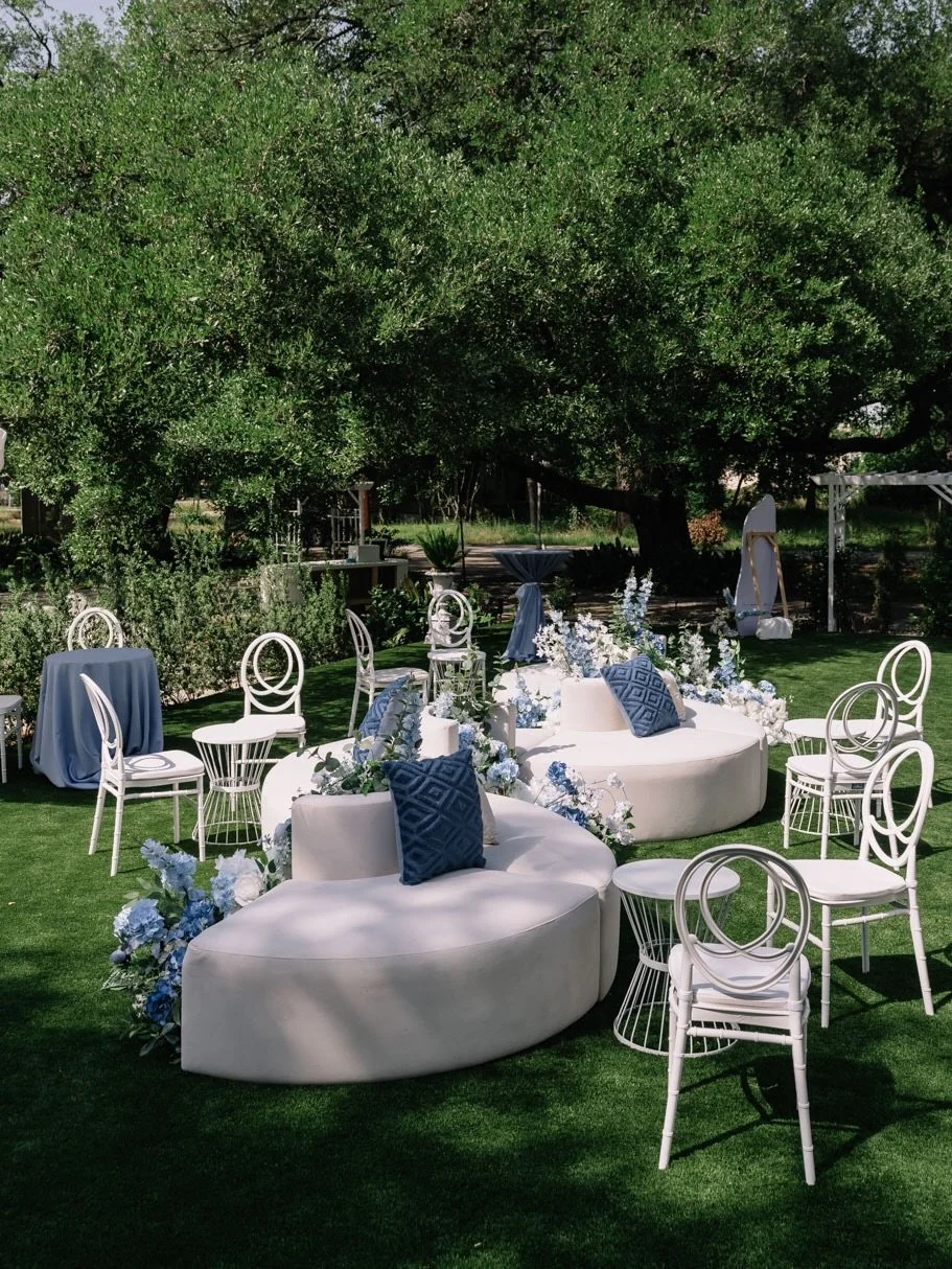 Your venue is the blank canvas. Kim Events supplies the furniture that fills it &mdash; lounges, bars, couches, chairs, and more, styled to match your day. Book your rental by clicking the link in bio.

#furniturerental #weddingfurniture #weddingrent