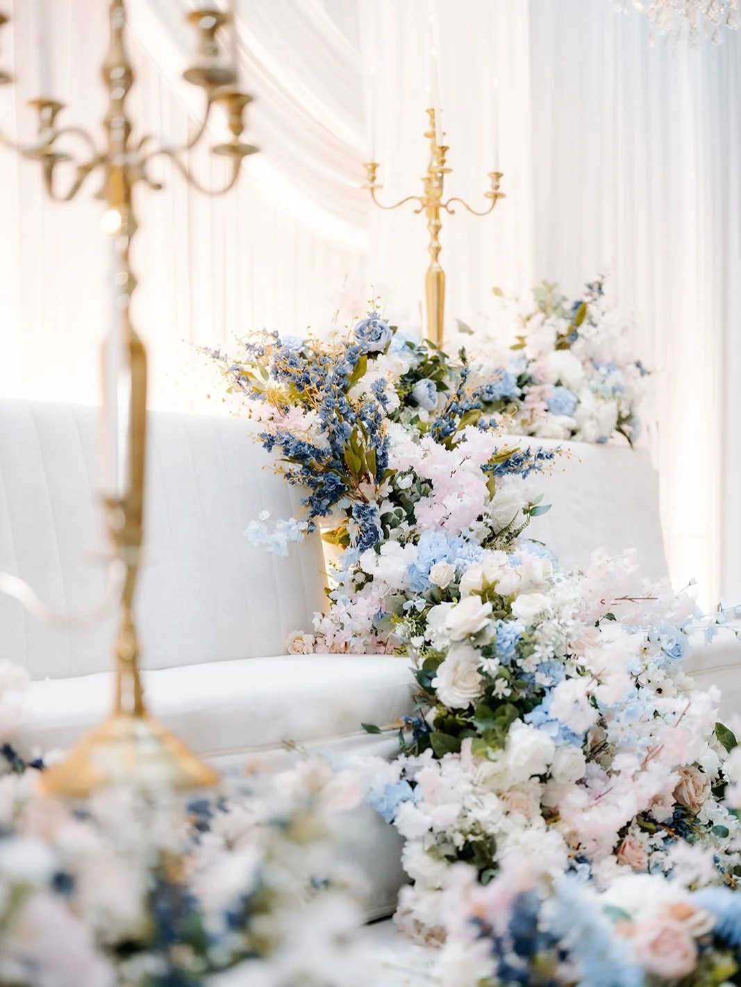 The bridesmaids fixing her train. The couple stealing a quiet moment under the florals. The little things that make a wedding feel like theirs &mdash; that is what we design around. Congratulations S&amp;J!

Venue: @oceanpalacehtx
Ceremony: Christ th