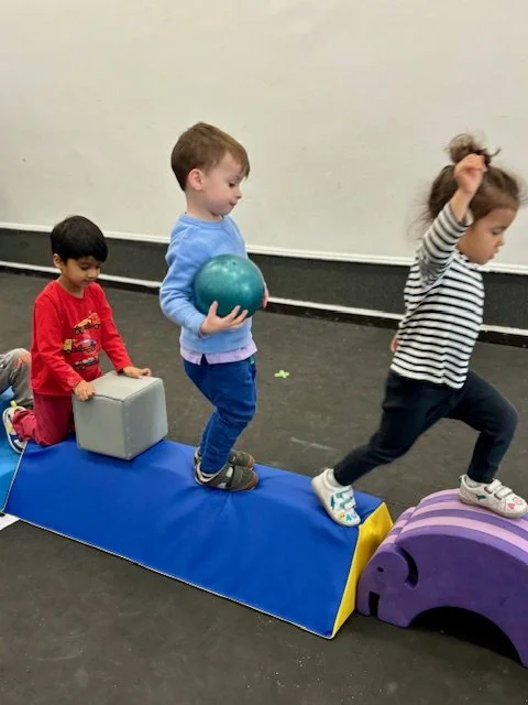 children playing in a gym
