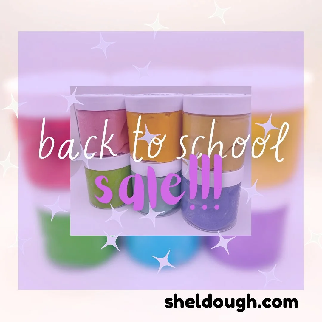 🎒 BACK TO SCHOOL SALE! ✏️

Primary &amp; Pastel Rainbow dough kits are 20% off until September 1st! 📝 

Head to sheldough.com and get one for your child&rsquo;s teacher, your teacher friend, your granny, your college niece/nephew, your admin, yours