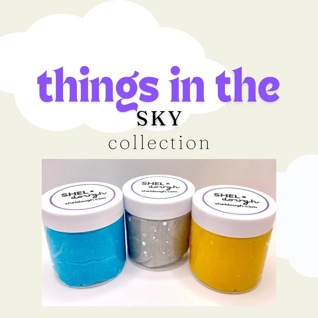 ☀️ ✈️ ⭐️ I am SO excited about this new collection! 🌕 🌏 🪐 

✨ THINGS IN THE SKY 🎈 

This set of dough really encourages language development and communication during play. 💜

There are hundreds of opportunities here to imagine, create, and inven