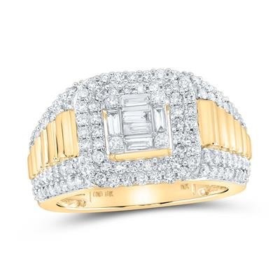 10K YELLOW GOLD ROUND DIAMOND SQUARE RING 1-1:2 CTTW .jpeg