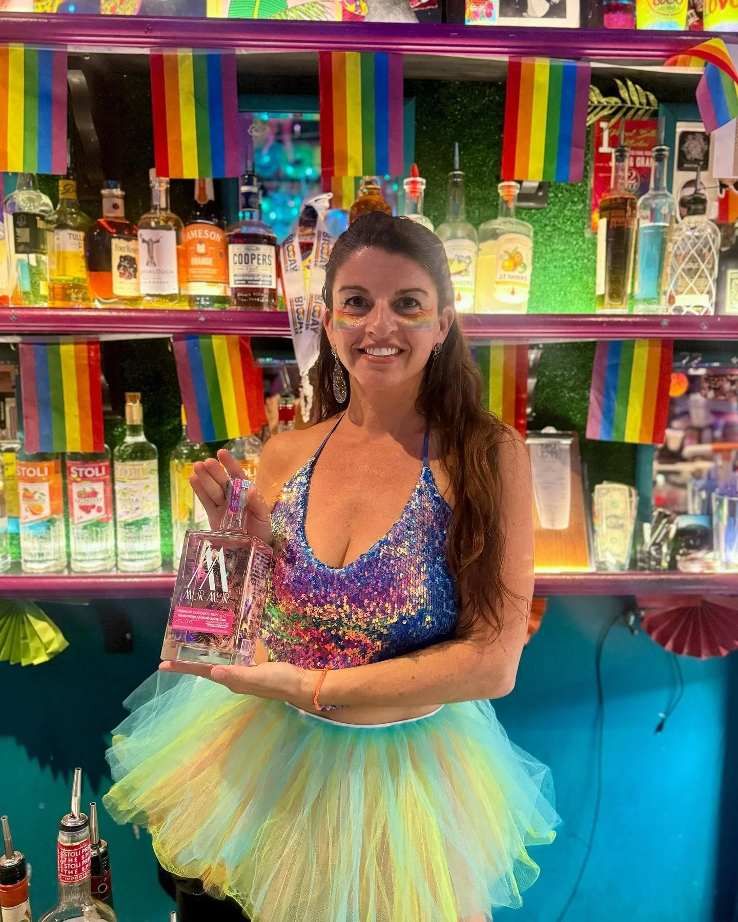 MurMur in the House at @we_love_tutus for Key West Pride 2024!!!! It&rsquo;s time for a Coconut Rum Cocktail!! Happy Pride EVERYBODY!!! 🌈 🌈 🌈 🥥 🌴 

Come try the BEST Coconut Rum you&rsquo;ve ever had!!! MurMur Rum for the WIN!
#keywestpride #22a