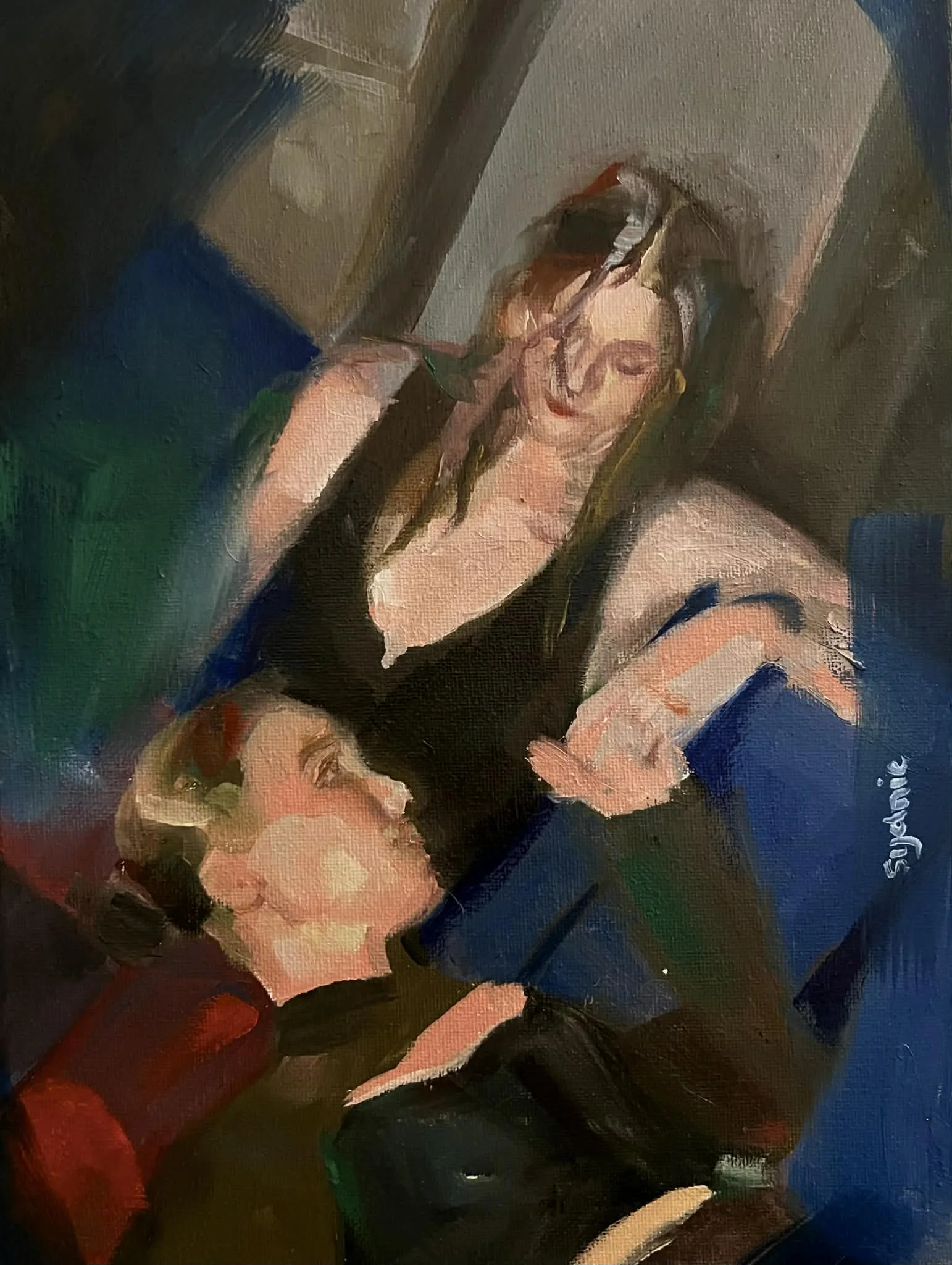 "The Lovers" Oil on Canvas 9"x12"