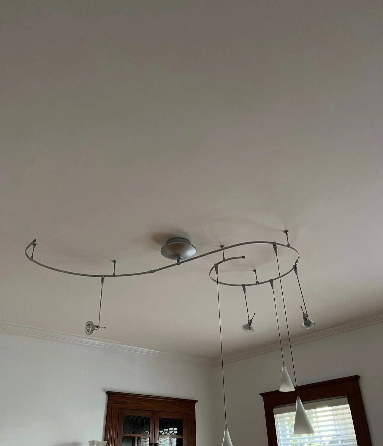 Decorative ceiling light fixture with branching arms.