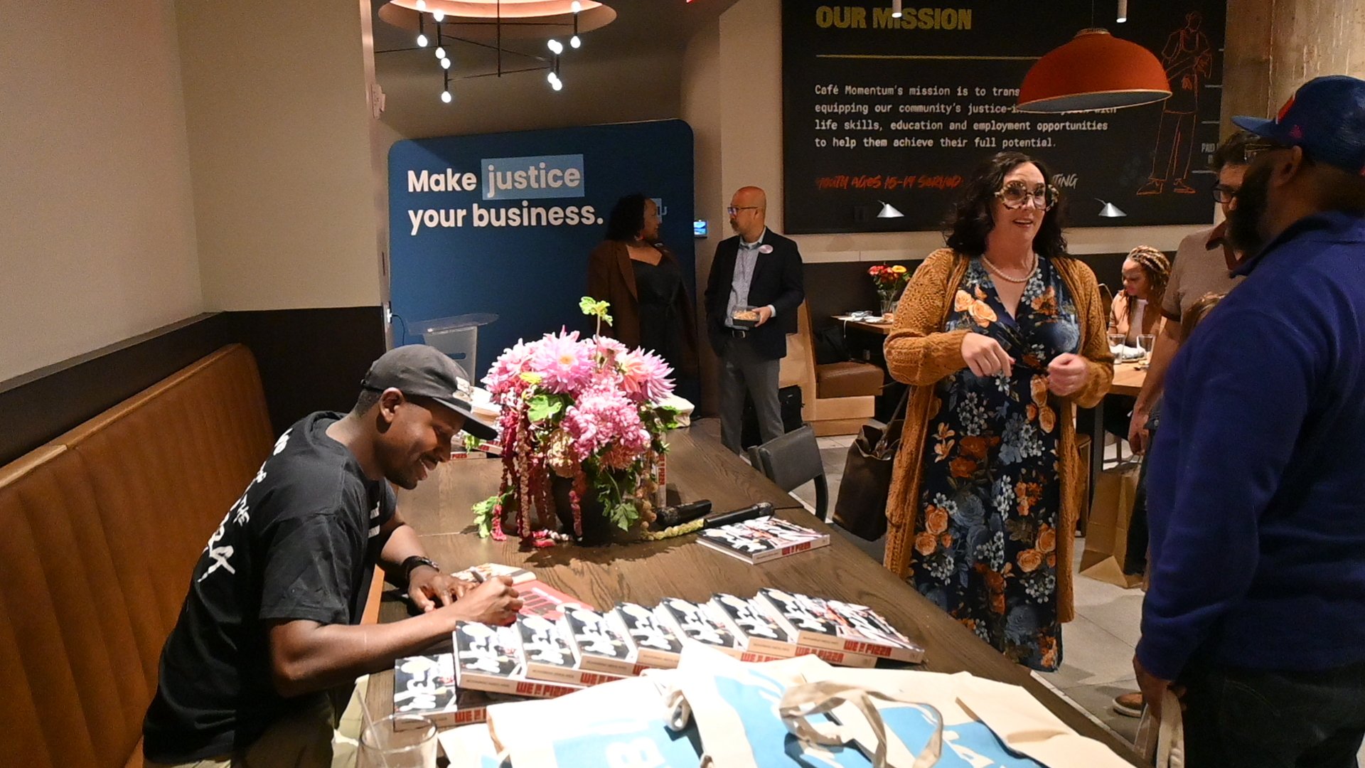 Atlanta, GA: Down North Pizza founder Muhammad Abdul-Hadi signs copies of his new memoir-cookbook at "Purpose in Profit: A Conversation About Food, Justice, and Second Chances," an event co-hosted by RBIJ, Down North, and Café Momentum.