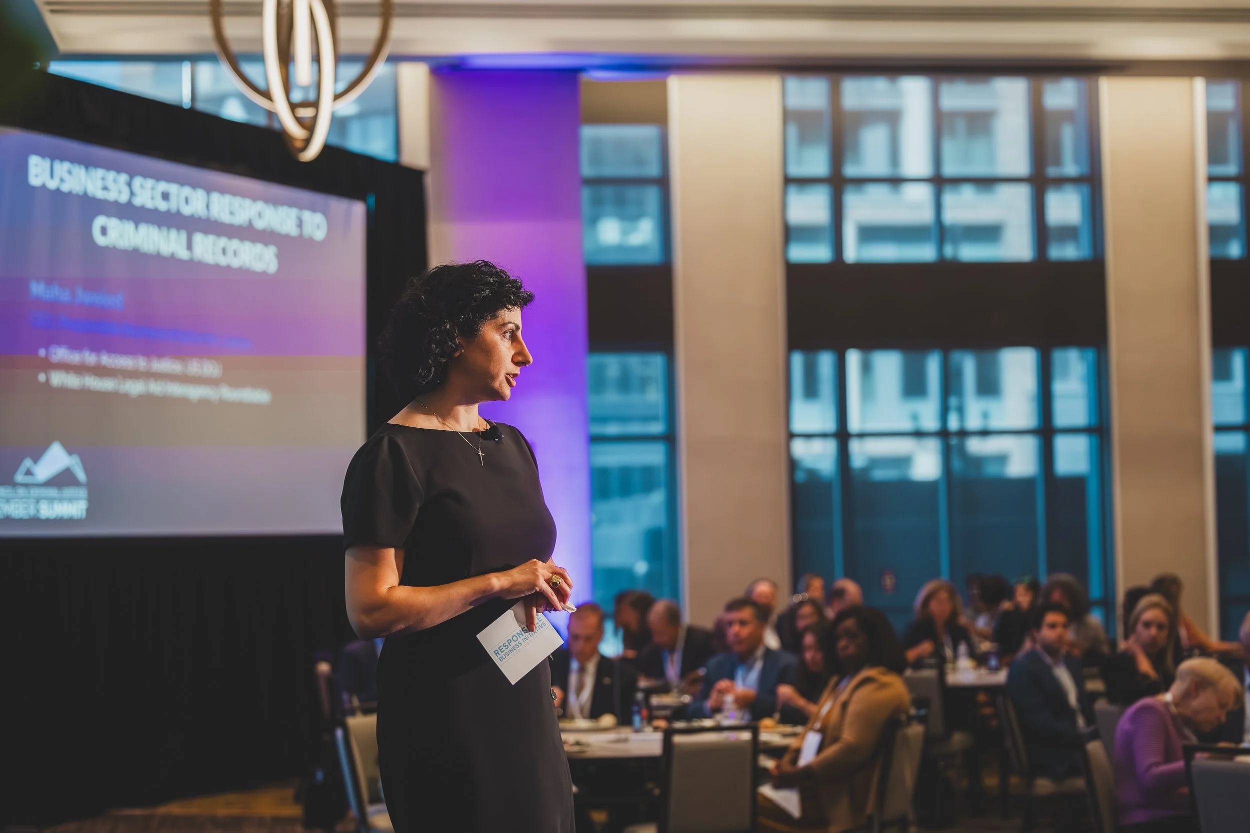 Washington, D.C.: RBIJ CEO Maha Jweied speaks at the Council on Criminal Justice Member Summit.