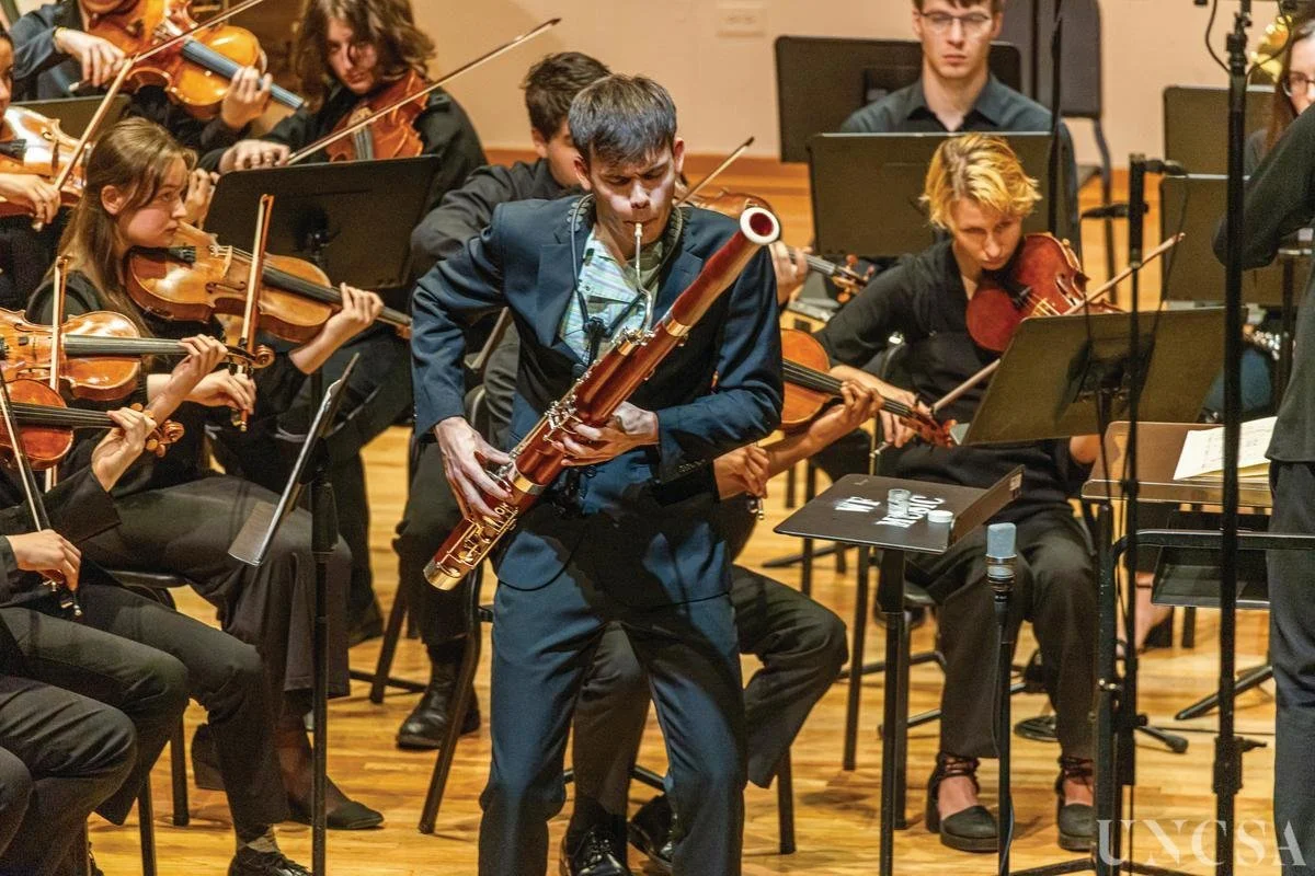 Baron performs the Weber Bassoon Concerto with UNCSA symphony Orchestra Nov 2 2025 with the late Maestro Franz