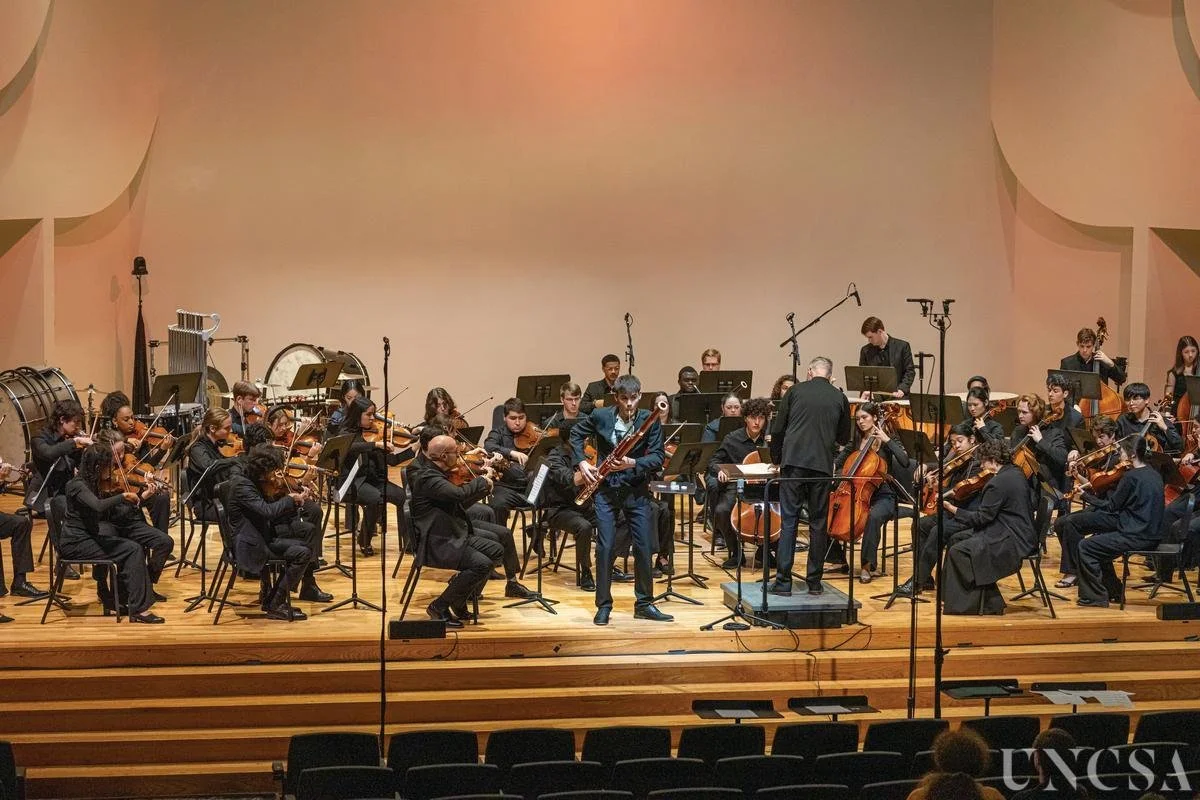 Baron performs the Weber Bassoon Concerto with UNCSA symphony Orchestra Nov 2 2025 with the late Maestro Franz 4