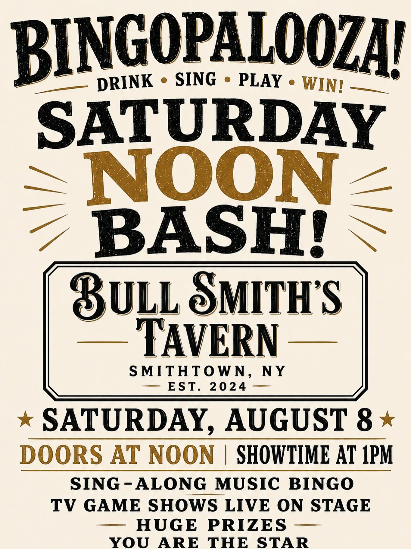 Bingopalooza: Saturday Noon Bash